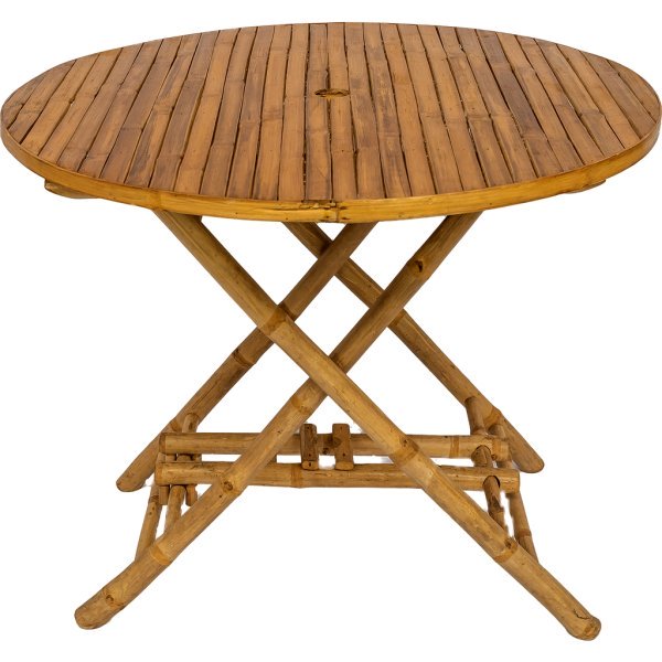 Bamboe tafel rond (inklapbaar)