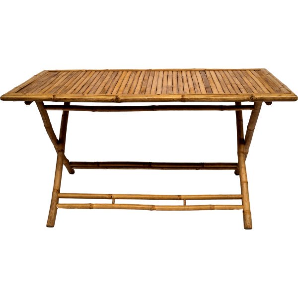 Bamboe tafel rechthoekig (inklapbaar)