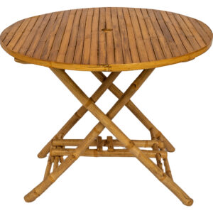 Bamboe tafel rond (inklapbaar)