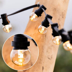 Prikkabel 25m Transparant witte LED's