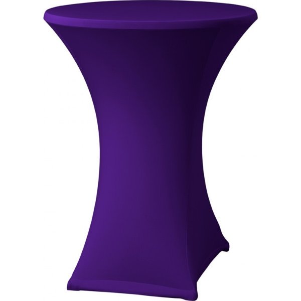 Statafel Ø80cm + stretch rok paars