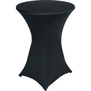 Statafel Ø80cm + stretch rok zwart